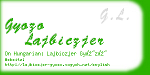 gyozo lajbiczjer business card